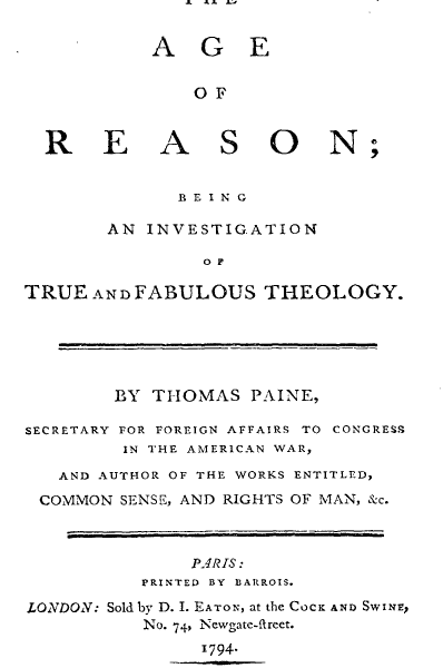 Thomas Paine – The Age Of Reason – Free Full Audiobook