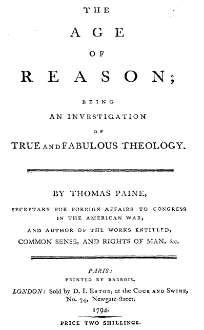 Thomas Paine – The Age Of Reason – Free Full Audiobook