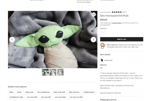 Buy Baby Yoda Toy 2019